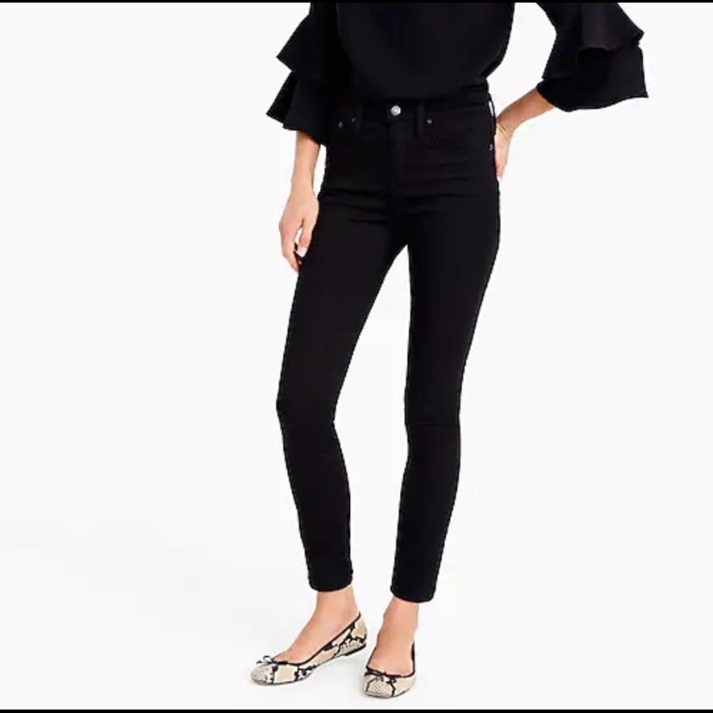 J. Crew 9” High-Rise Stretchy Toothpick Jeans